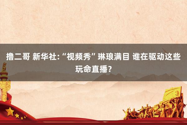 撸二哥 新华社:“视频秀”琳琅满目 谁在驱动这些玩命直播？